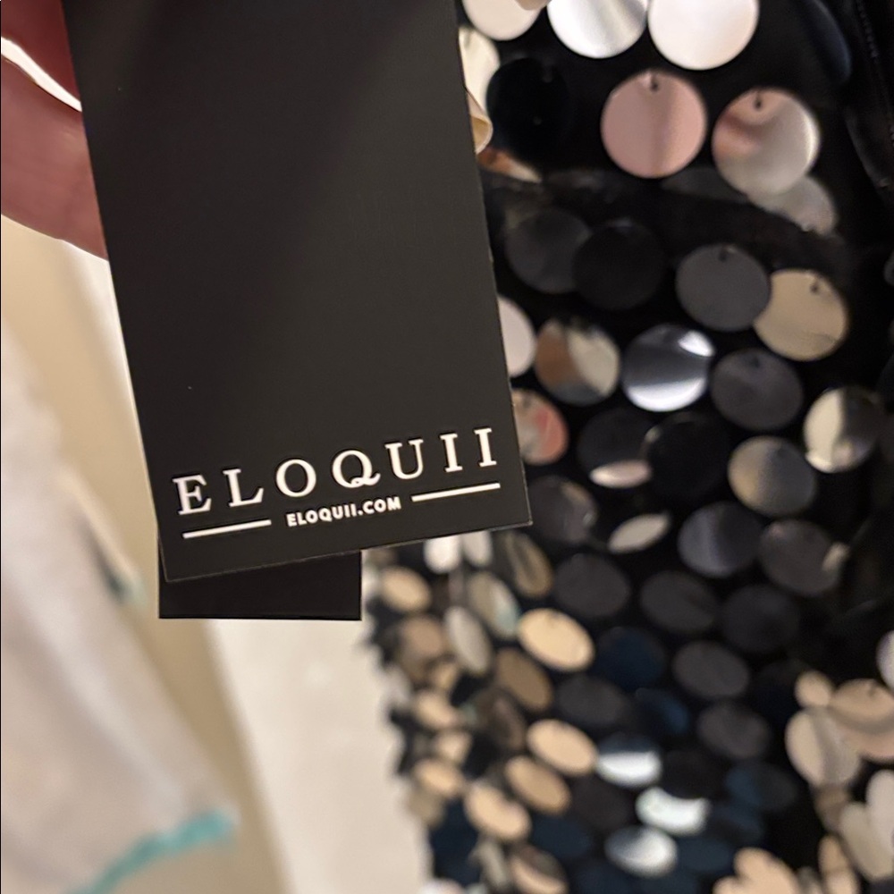 Eloquii Silver Sequin Midi Dress - Picture 6 of 7